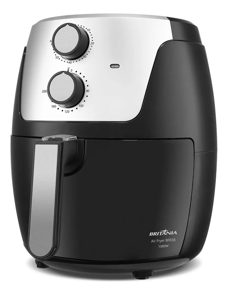 Fritadeira Air Fryer Britânia 4,2l 1500w Bfr38 Dura Mais Cor Preto 220V